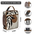 thumbnail image 3 of Boho Lunch Box for Men – Reusable Insulated Small Lunch Bag with Vintage Tribal Geometric Design, Portable Cooler Tote for Work, School, Picnic & Travel, Leakproof & Easy to Clean, 3 of 5