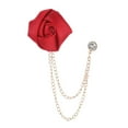 thumbnail image 2 of Broche de borla,Moda novio boda broches tela arte,Broche de flor rosa Pin de solapa Insignia Borla larga,Cadena Broche Collar Abrigo Pin Ramillete Hombres Traje,Broches góticos de Halloween, 2 of 9