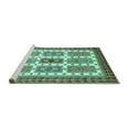 thumbnail image 2 of Ahgly Company Machine Washable Indoor Rectangle Abstract Turquoise Blue Modern Area Rugs, 7' x 9', 2 of 4