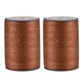 thumbnail image 1 of 2 Pack Thin Waxed Thread 175 Yards 0.45mm Polyester String Cord for Machine Sewing Hand Quilting Weaving, Deep Brown, 1 of 5