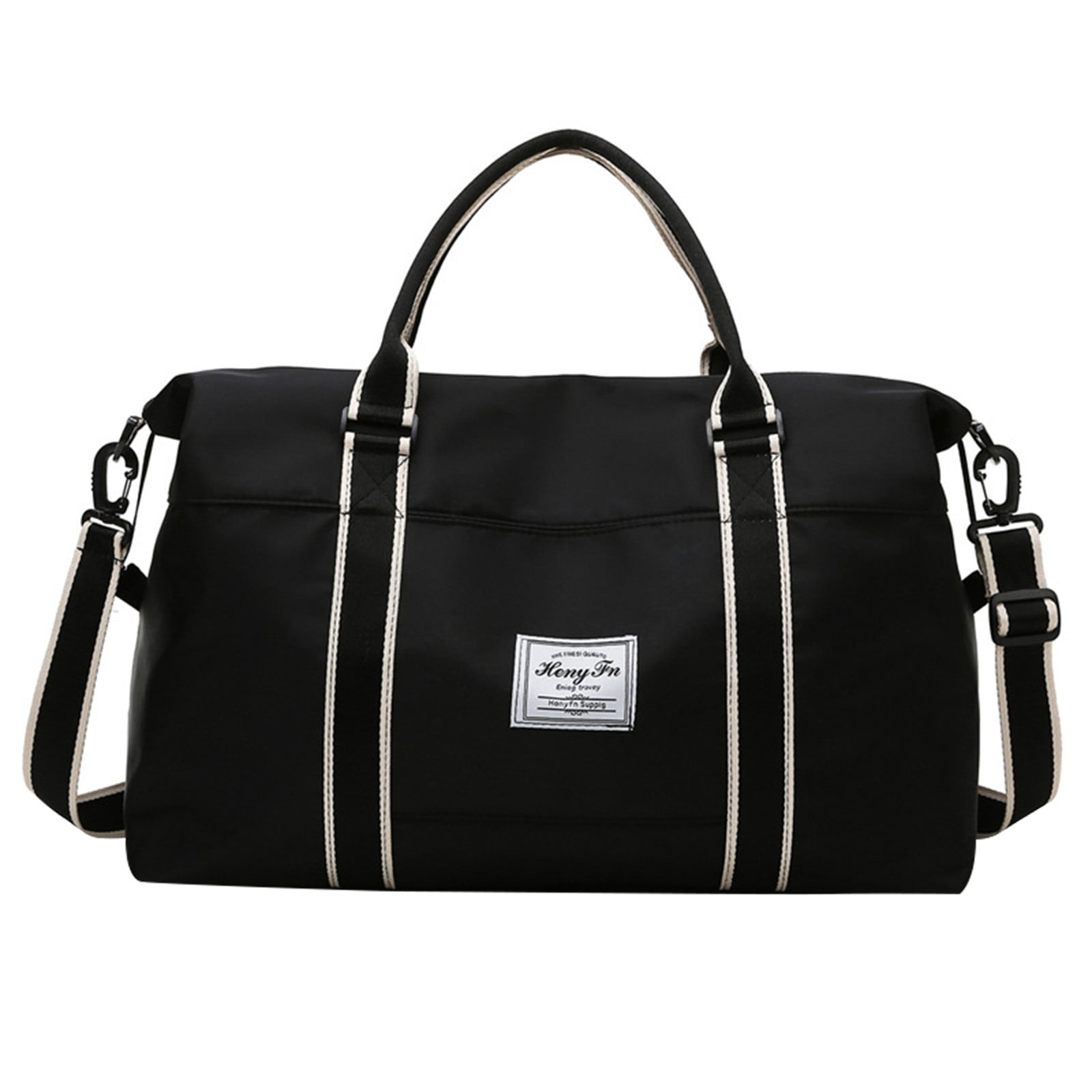 Sac De Voyage Pliable Noir - Pack De 2, Imperméable, Pour Sport, Salle De Gym Et Vacances