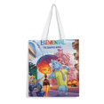 thumbnail image 1 of Elemental Bolso de tela con estampado de lienzo para mujer, bolsa de compras reutilizable y estética, con cremallera interior, regalo para mujer,40*40cm., 1 of 6