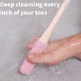 thumbnail image 5 of LHNFT Long Handled Silicone Toe Gap Cleaning Brush, Soft Rubber Exfoliating Foot Scrubber for Shower, Crevice Cleaner for Seniors, Elderly, Men and Women, 5 of 8