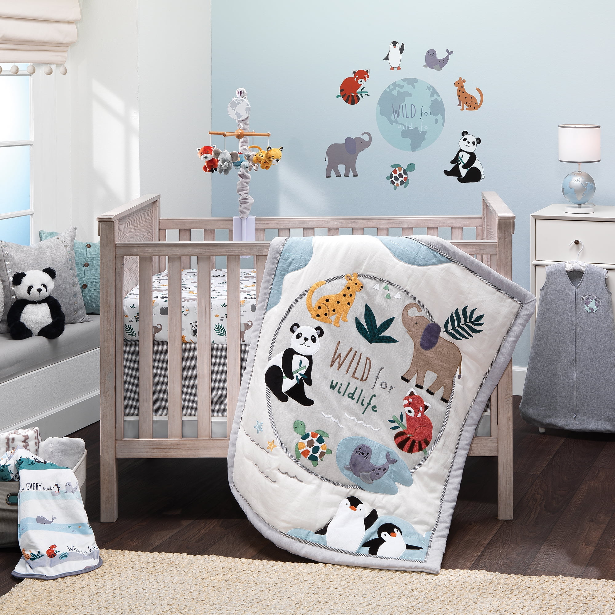 Lambs Ivy Happi by Dena Little Llama 5 PC Baby Nursery Crib Bedding Set w Bumper 