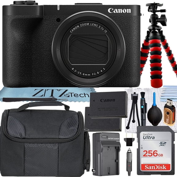Canon PowerShot V1 4K Vlogging Camera (International Version) 256GB Memory Card Case ZeeTech Accessory Bundle