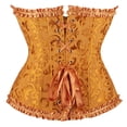 thumbnail image 3 of Corset Top Bustiers for Women Lace Up Ovebust Victorian Corset Plus Size Vintage Corsets Gold XS, 3 of 6