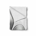 thumbnail image 2 of Fleur De Lis Soft Flannel Fleece Throw Blanket, Lily Flower Nobility of Knights in Medieval Time European Iris, Cozy Plush for Indoor and Outdoor Use, 50" x 60", White Grey, by Ambesonne, 2 of 6