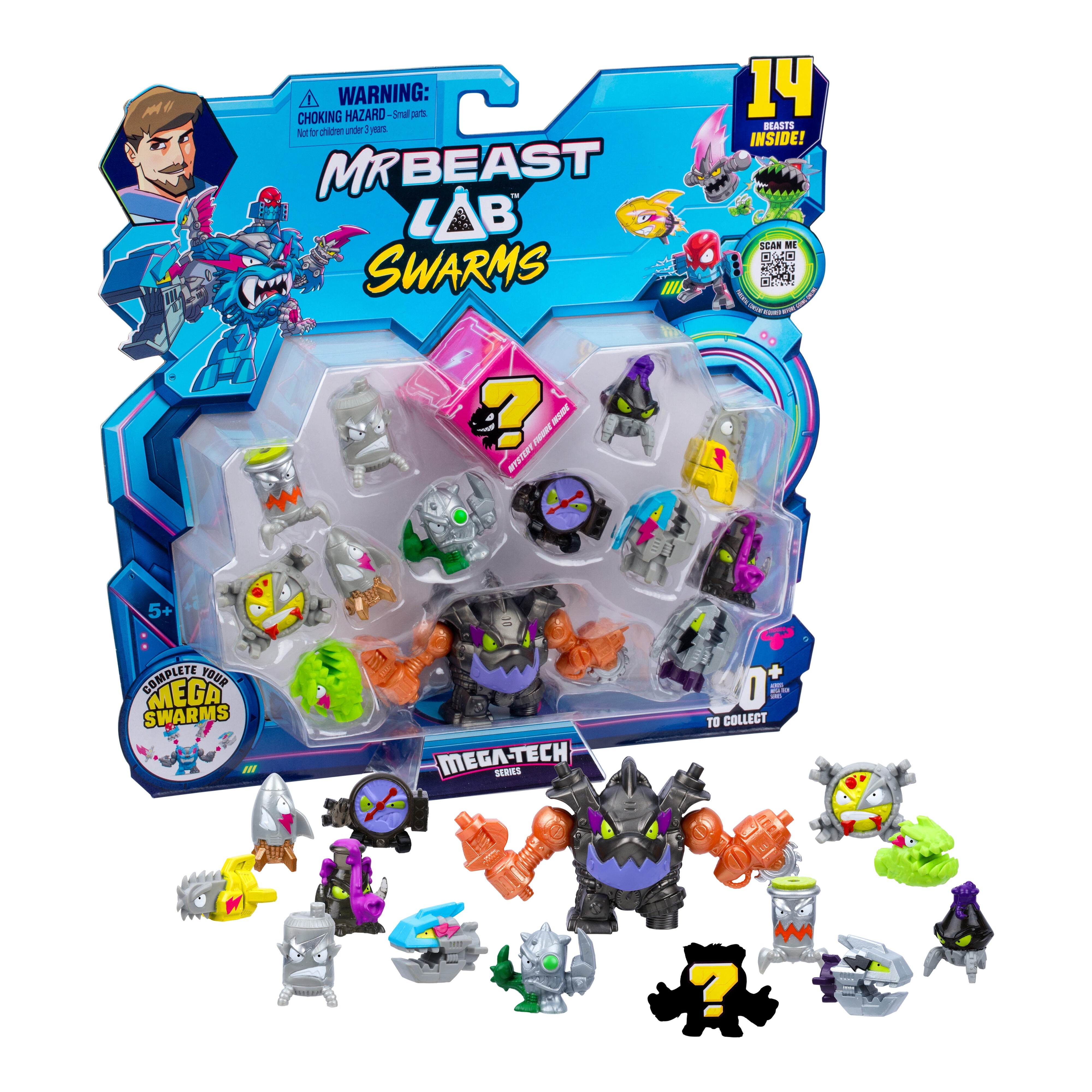 MRBEAST LAB, Night Fright Panther Figure, 12-Pack, Atomic Series