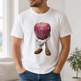 thumbnail image 6 of Funny Apple Face Graphic T-Shirt, Unisex Classic Fit Cotton Tee, 6 of 9