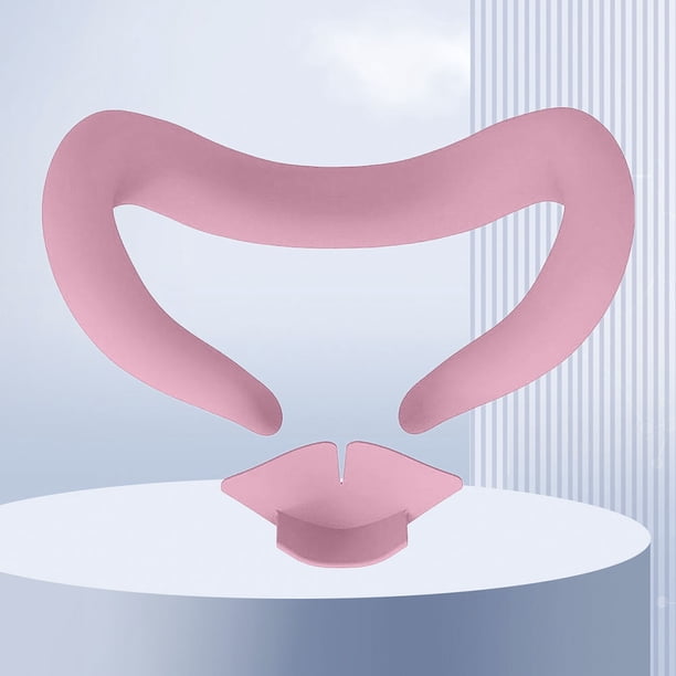 Almohadilla facial de silicona Wdftyju para Meta Quest 3 rosa