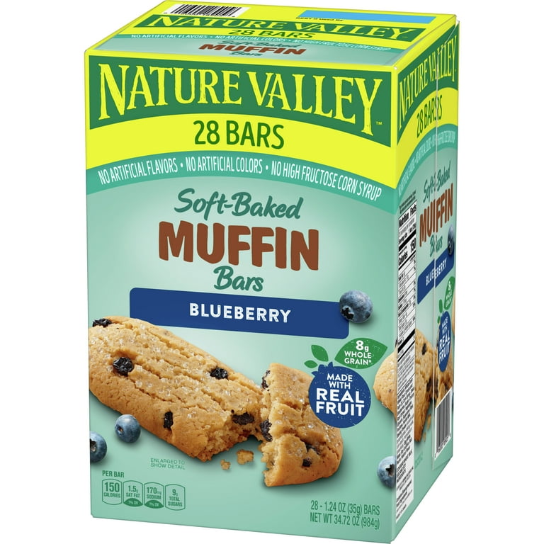 Nature Valley Soft-Baked Muffin Bars, Blueberry, 28 Bars, OZ