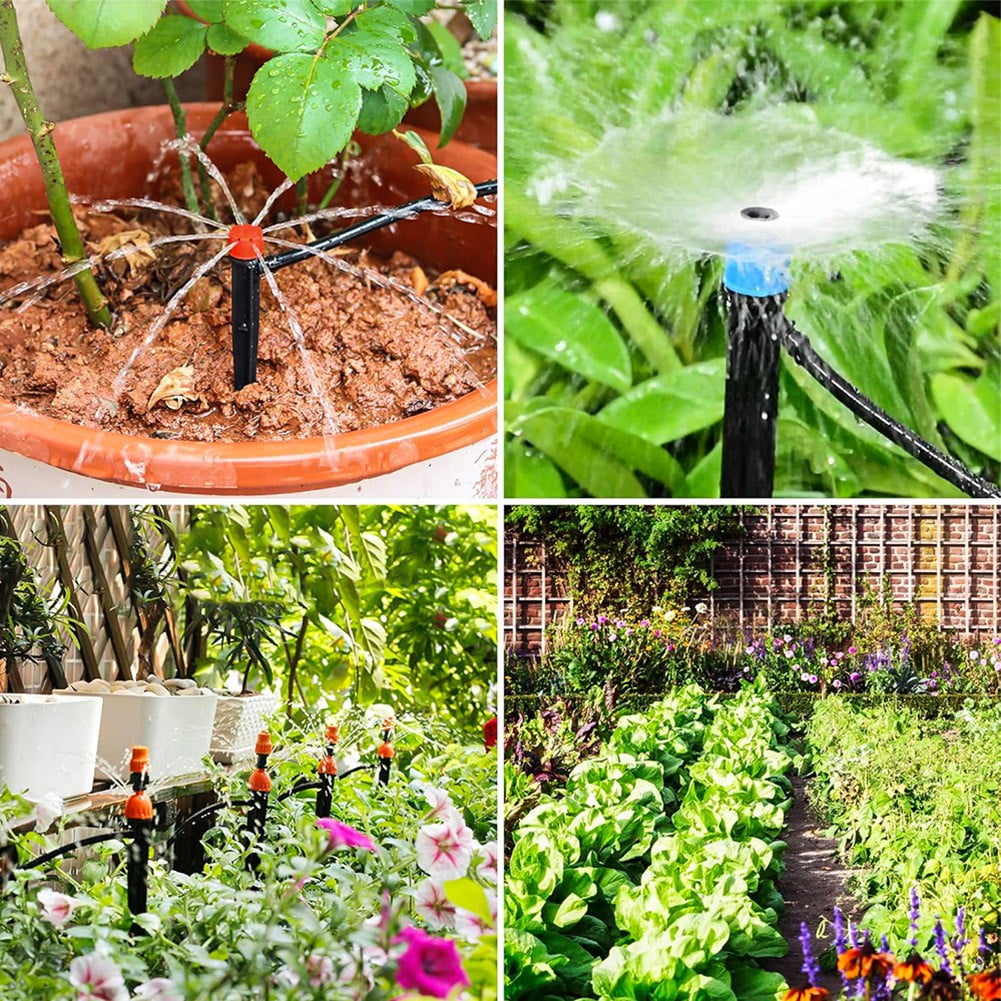 Dleadar 98.43FT Drip Irrigation Kits Automatic Drip Irrigation System with Tubing Hose Home Decor