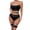 Black, variant on Levmjia Women Lace Lingerie Set Bra Thong Set Solid Color Comfortable Stretchable Sleeping Daily Wear Date Night Valentine's Day