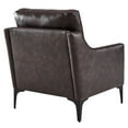 thumbnail image 4 of Armchair Accent Chair, Brown, Leather, Mid Century Living Lounge Cafe Lobby Hospitality Restaurant, Modern Contemporary HB34319, 4 of 8