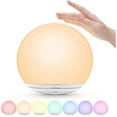 thumbnail image 1 of Night Light for Children, USB Rechargeable Bedside Lamp, Baby Night Light with Dimmable Warm Light & 7 Color Light, 1 of 5