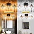 thumbnail image 2 of ZXNYH 5-Lights Bathroom Vanity Lights with Bulbs, Bathroom Light fixtures Over Mirror, Black and Gold Brushed Brass with Unique Rotatable 3 Cube Shades Enormous Lamp for Dressing Table, 2 of 3