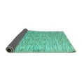 thumbnail image 2 of Ahgly Company Indoor Rectangle Abstract Turquoise Blue Modern Area Rugs, 2' x 4', 2 of 4