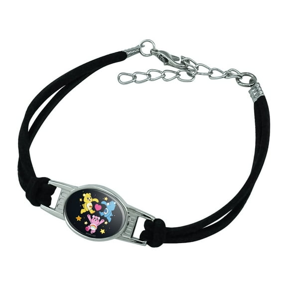 Care Bears: Unlock the Magic Funshine, Grumpy and Cheer Novelty Suede Leather Metal Bracelet