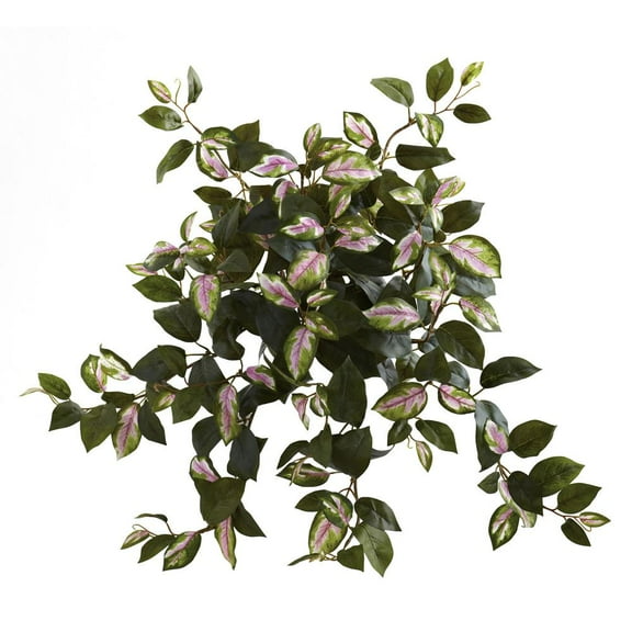 Nearly Natural Green 21" Hoya Artificial Plant Hanging Bush, Set of 4