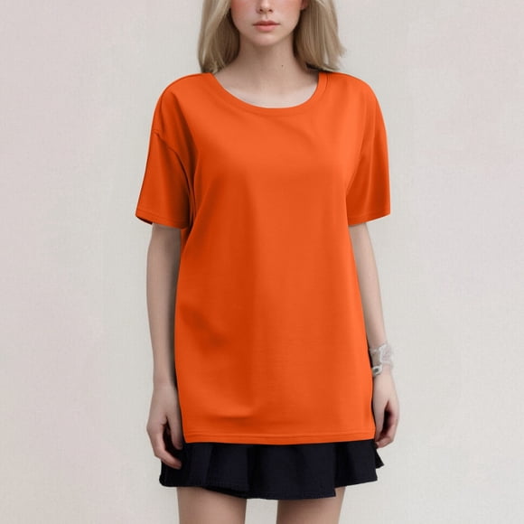 Women T Shirts Short Sleeve Crew Neck Basic Tee Shirt Spring Clothes Cute Shirts for Women