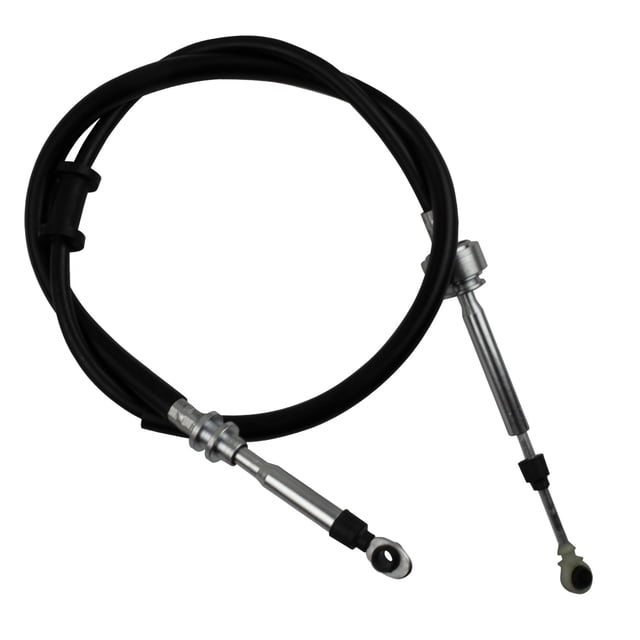 cable chicote transversal std cahsa compatible con toyota avanza 1.5l 2018 2019 negro, cable de 1270 mm con funda aislante negra y terminales metálicos cilíndricos y ojales en ambos extremos, OEM 33830BZ011, pieza única para reemplazo en el sistema de freno de mano y otras aplicaciones interiores de Toyota Avanza 1.5L 2018-2019; también suele usarse en reparaciones de enlace mecánico.