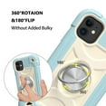 thumbnail image 5 of Drop Proof Case for iPhone 6 Plus/ iPhone 6S Plus (5.5"), Allytech 360°Metal Rotating Ring Holder Kickstand Built-in Magnetic Car Mount Heavy Duty Hard PC Soft Silicone Shockproof Case, Ice Blue, 5 of 6