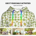 thumbnail image 4 of Kdxio Daisies Flowers Print Womens Oversized Hoodies Sweatshirts Hooded Pullover Tops Sweaters Casual-Large, 4 of 7