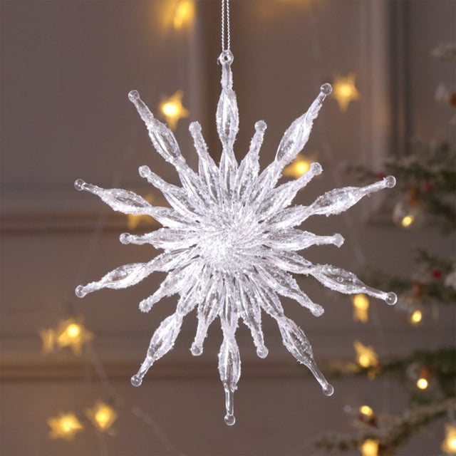 Adorno para Árbol de Navidad Xihbxyly 1 pieza Cristal Transparente
