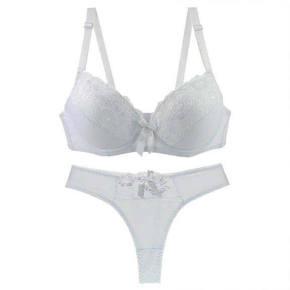 Uqiangy Lace Sports Bras for Women Bras for Women No Underwire Push Up Bra Lace Women's Bras Bra And Panty Sets for Women Sexy Bra And Underwear Set Sports Bra White 75B