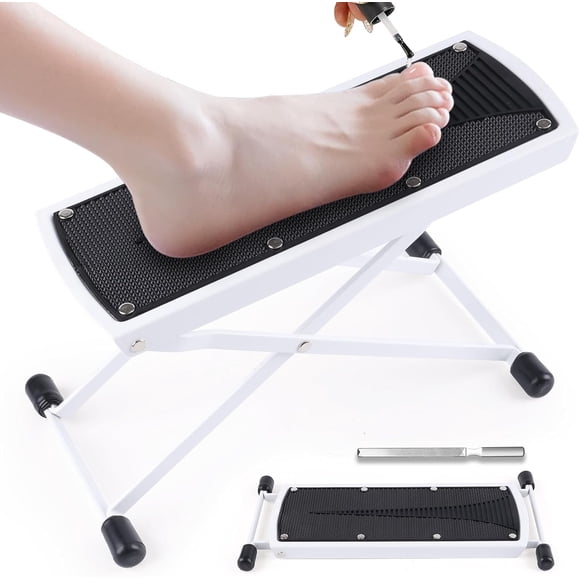 Reposapiés YINGJEE para pedicura, plegable, 6 alturas ajustables