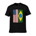 thumbnail image 5 of T-shirt United States Brazil  Soft Cotton Adult Heat-Transfer Graphic T-Shirt - 180g Breathable Fabric, Unisex Summer Casual Wear with Durable Heat-Printed Design, 5 of 10