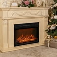 thumbnail image 2 of Costway 23" Electric Fireplace Insert Heater w/ Log Flame Effects Remote Control 1400W, 2 of 10