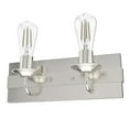 thumbnail image 2 of Hunter - Perch Point 2-light Brushed Nickel, Small Vanity Light, Dimmable, Casual Style, for Bedrooms, Dining, Living Rooms - 19431, 2 of 6