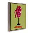 thumbnail image 3 of Stupell Industries Catbernet Cat Wine Animals Painting Brown Floater Framed Canvas Art Print Wall Art, 18 x 18, 3 of 9