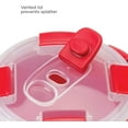 thumbnail image 4 of Ecolution Microwave Soup Mug with Quadruple Snap Lock Lid, Vented Silicone Cover, Easy to Open, Leak Proof, Dishwasher Safe, Oatmeal Cereal Noodle Cup, 3, Red, 4 of 5
