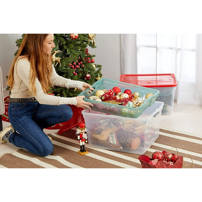 Rubbermaid 68 Qt Under Bed Wheeled Storage Boxes with Hinged Lids (2 Pack)  - Walmart.com