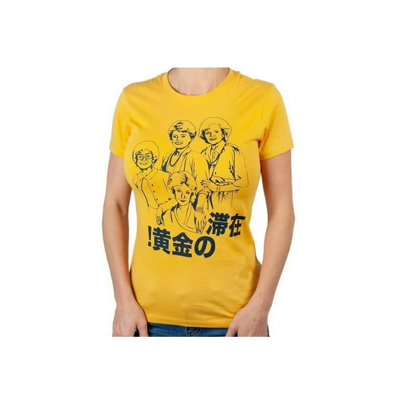 Goodie Two Sleeves The Golden Girls 'Stay Golden Japan!' Women's Mustard T-Shirt | X-Small Female