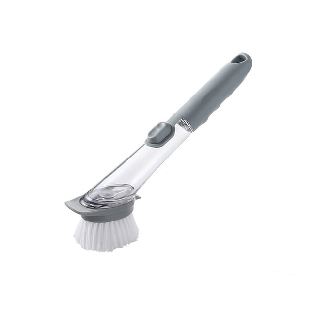 Cepillo de Lavavajillas con Manija Adición Automática de Detergente, Cepillo de Limpieza, Cepillo de Lavavajillas, Cepillo de Lavavajillas de Cocina, Cepillo de Lavavajillas Automático de Adición de L
