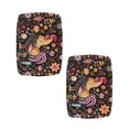 thumbnail image 2 of FOR U DESIGNS Rooster Chicken Flower Print Stool Covers Rectangle 2 Pack Soft Bar Stool Covers Anti-Slip Vanity Bench Slip Cover Bench Seat Protector Home Decor Accessories, 2 of 9