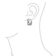 thumbnail image 4 of Bling Jewelry Womens  Plain Shrimp Style Huggie Clip On Earrings Non Pierced Ears Polished Rhodium Plated, 4 of 6