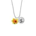 thumbnail image 2 of Delight Jewelry Fimo Clay Sunflower with Ladybug Silvertone Script Initial Disc - Z - Charm Necklace, 20"+3", 2 of 4