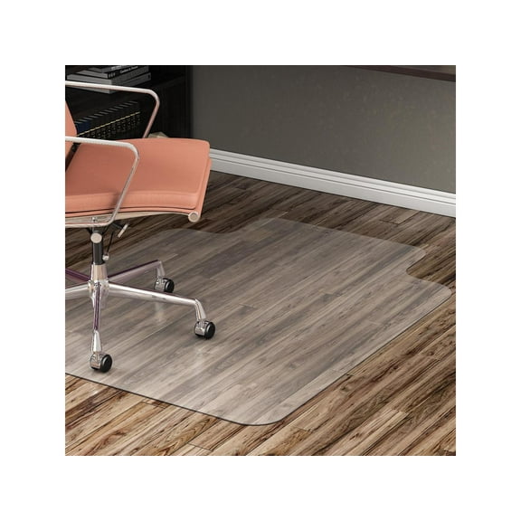 Lorell, LLR69168, Hard Floor Wide Lip Vinyl Chairmat, 1 Each, Clear