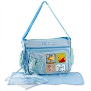 Disney - Winnie the Pooh Pinstriped Diaper Bag, Blue