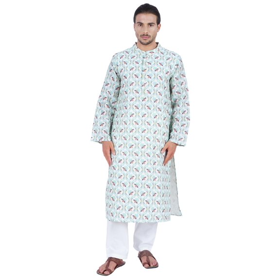 Atasi Traditional Long Sleeve Kurta For Men Mandarin Collar Neck Wear Party Wear