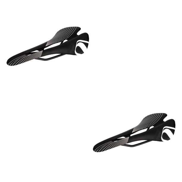 Advancent Asiento de bicicleta Resistencia al agua Componentes de bicicletas Accesorios de ciclismo transpirables Cojín de bicicletas de esponja Blanco negro 2piezas