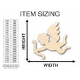 thumbnail image 2 of Unfinished Wood Cupid Shape - Valentine's - Love - Craft - up to 46" DIY 5" / 1/4", 2 of 3