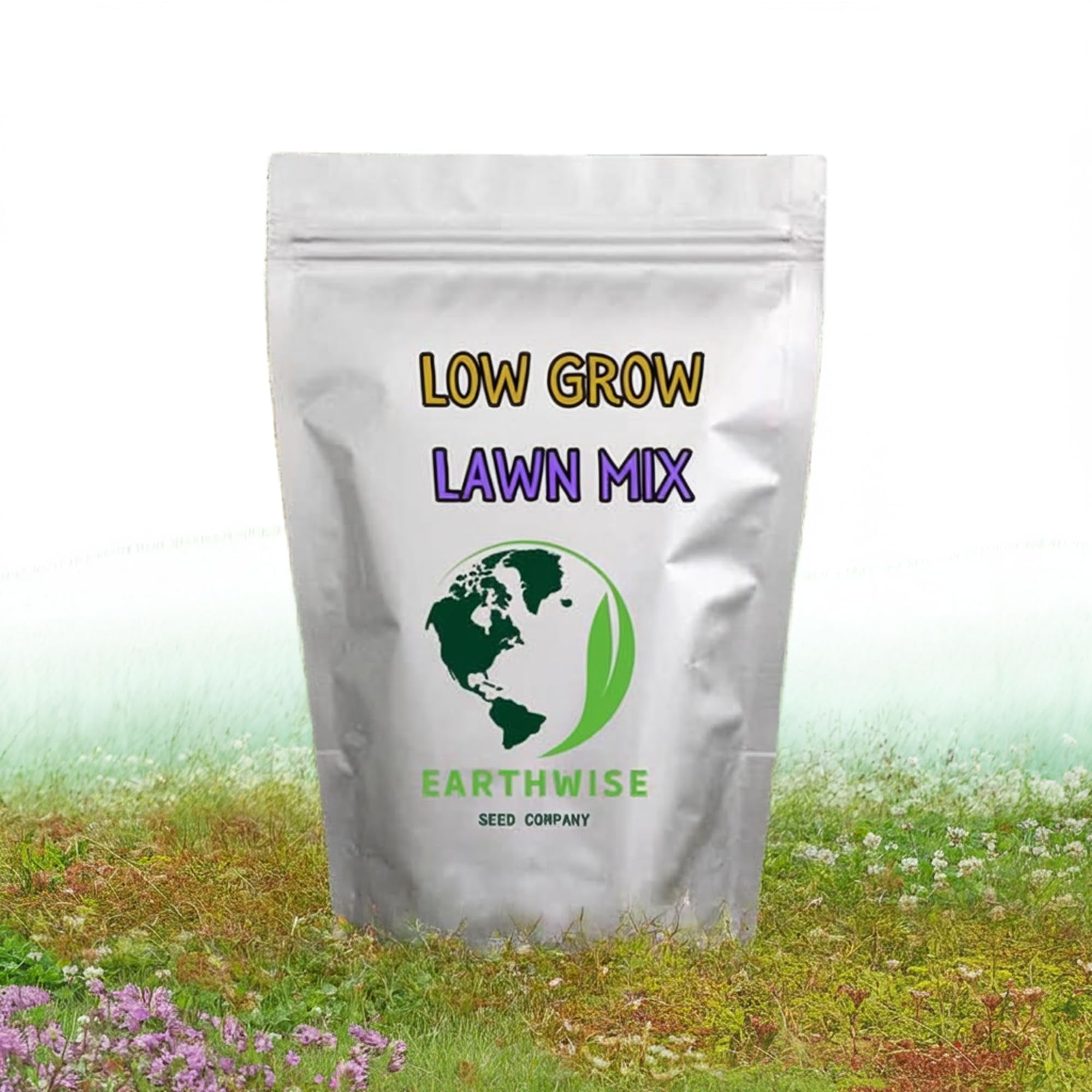 Earthwise Low Grow Alternative Lawn Mix, No Mow Grass Seed, 50 lb, Covers 1 acre