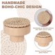 thumbnail image 2 of Pack of 12 round rattan dresser knobs, bohemian style, handmade, 2 of 5