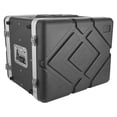 thumbnail image 1 of KFFKFF 8U Rack Case, 14 in Depth, Server Rack Cabinet Shallow with ABS Construction, Recessed Twist Latches, Detachable Front & Back Cover, Easy Installation, 11.4 in Internal Depth, 1 of 9