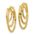 thumbnail image 2 of 14K Yellow Gold Earring Hoop Women'S Textured 23.5 mm 22, 2 of 3